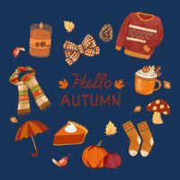 Cute Fall Autumn Little Things Retro Fall Hello Autumn Infant Baby Jersey Bodysuit
