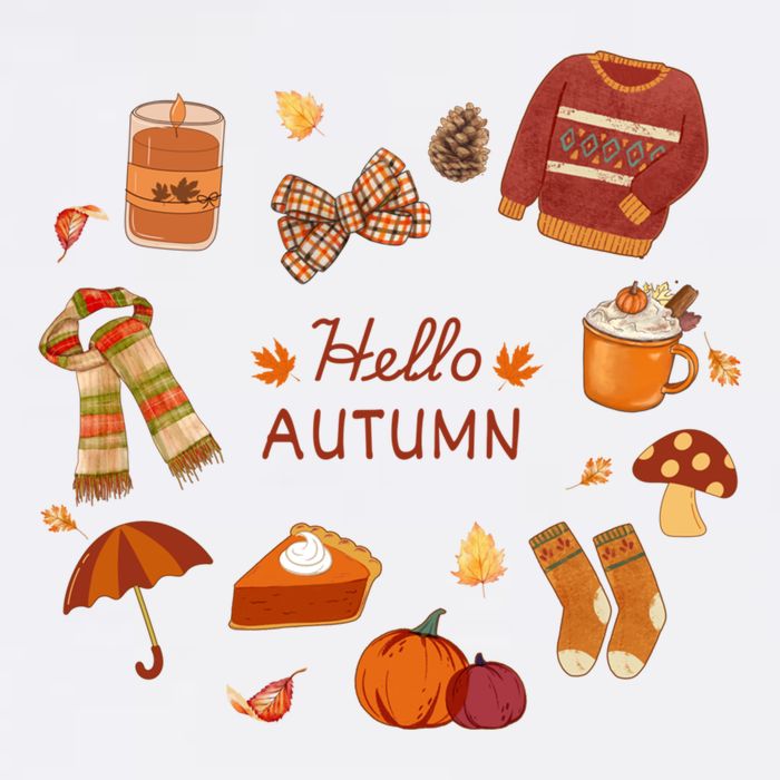 Cute Fall Autumn Little Things Retro Fall Hello Autumn Garment-Dyed Sweatshirt