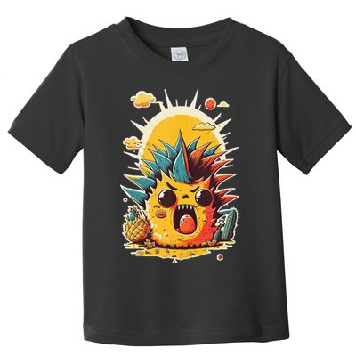 Cute Funny Angry Cartoon Pineapple Tank Top Toddler T-Shirt