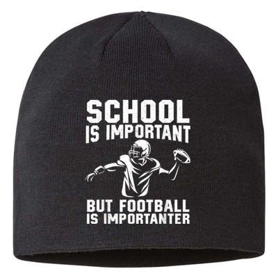 Cute Football Art American Football Player Sustainable Beanie