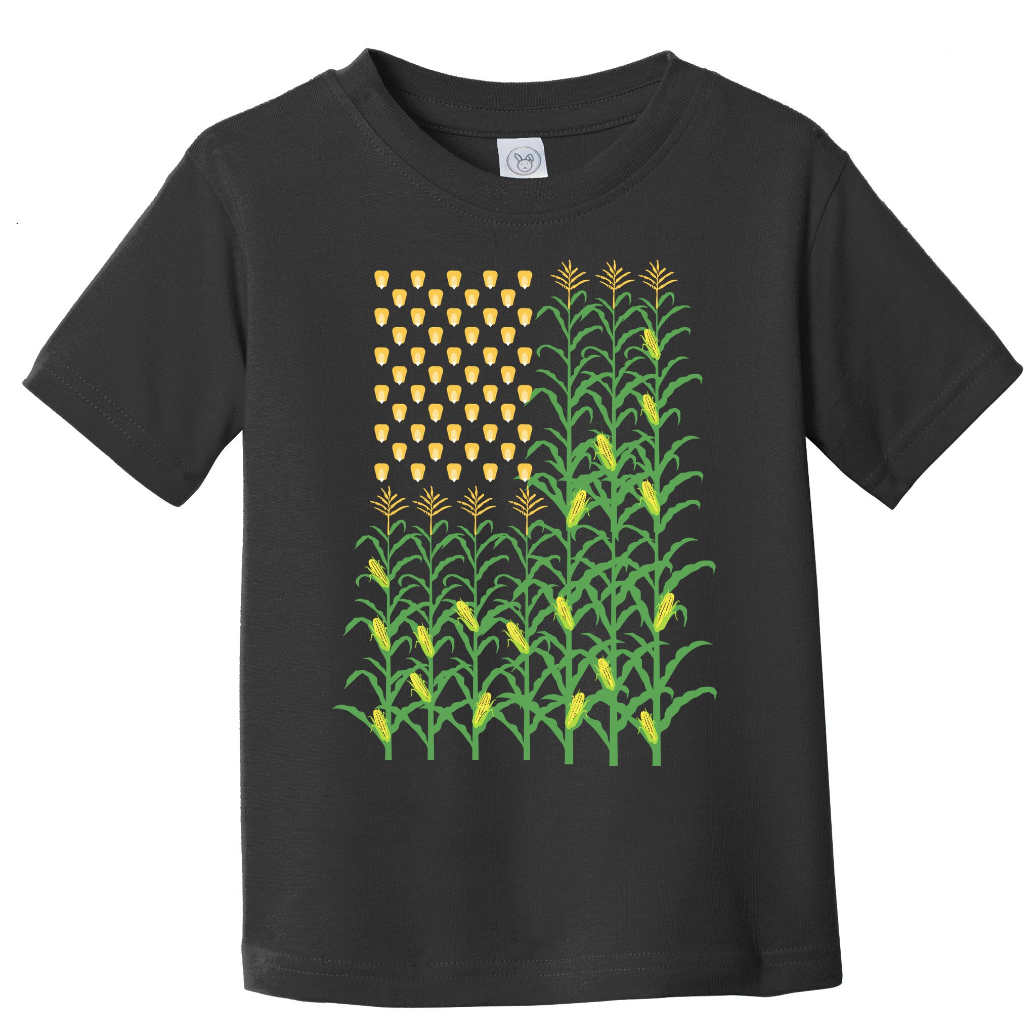 Corn Farmer American Flag Crop Farmers Farm Farming Gift Toddler T-Shirt