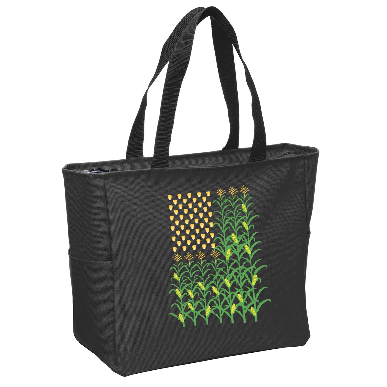 Corn Farmer American Flag Crop Farmers Farm Farming Gift Zip Tote Bag