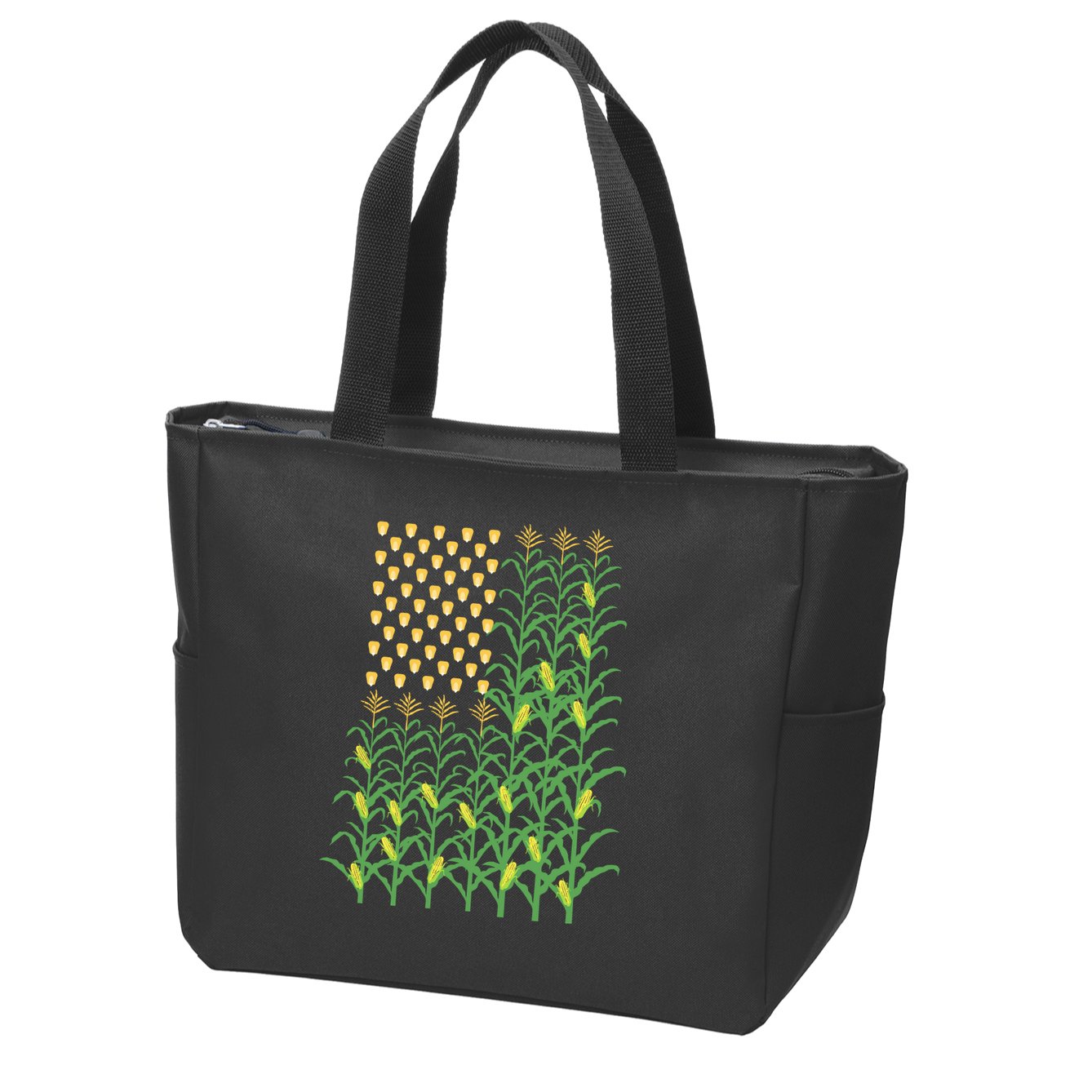 Corn Farmer American Flag Crop Farmers Farm Farming Gift Zip Tote Bag