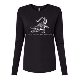 Crocodile Fuck Around And Find Out Womens Cotton Relaxed Long Sleeve T-Shirt