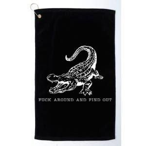 Crocodile Fuck Around And Find Out Platinum Collection Golf Towel