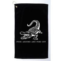 Crocodile Fuck Around And Find Out Golf Towel