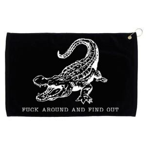 Crocodile Fuck Around And Find Out Grommeted Golf Towel