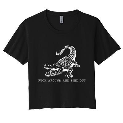 Crocodile Fuck Around And Find Out Crop Top