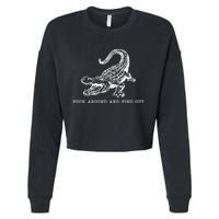 Crocodile Fuck Around And Find Out Cropped Pullover Crew