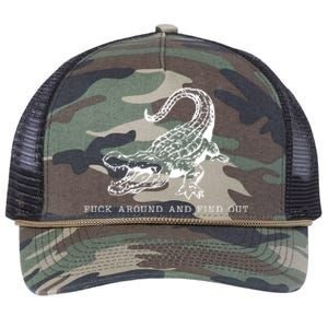 Crocodile Fuck Around And Find Out Retro Rope Trucker Hat Cap