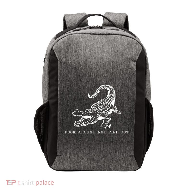 Crocodile Fuck Around And Find Out Vector Backpack