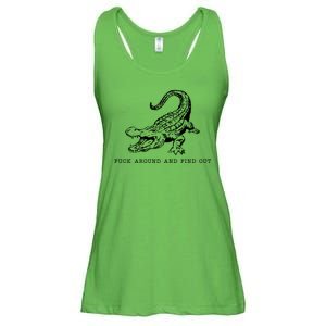 Crocodile Fuck Around And Find Out Ladies Essential Flowy Tank