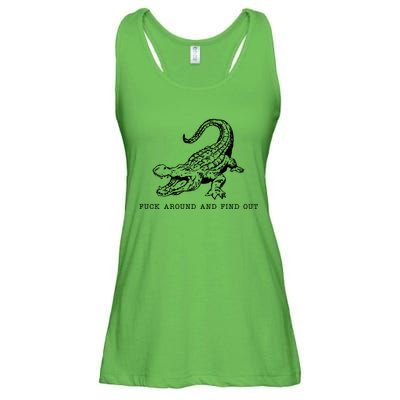 Crocodile Fuck Around And Find Out Ladies Essential Flowy Tank