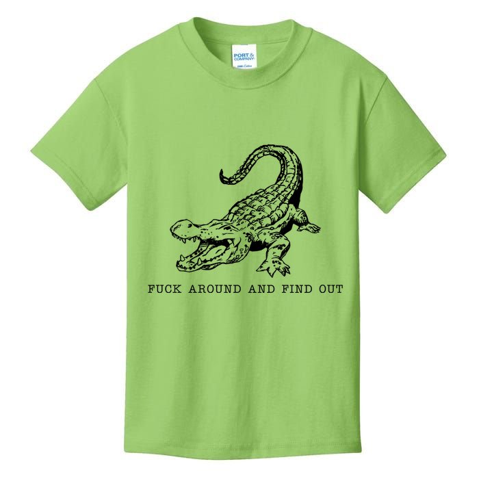 Crocodile Fuck Around And Find Out Kids T-Shirt