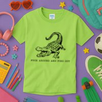 Crocodile Fuck Around And Find Out Kids T-Shirt