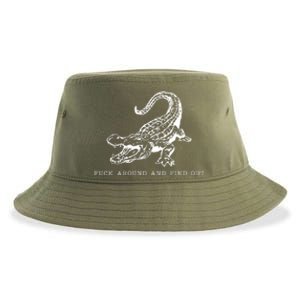 Crocodile Fuck Around And Find Out Sustainable Bucket Hat