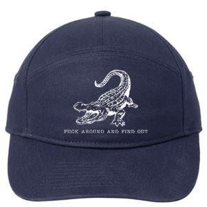 Crocodile Fuck Around And Find Out 7-Panel Snapback Hat