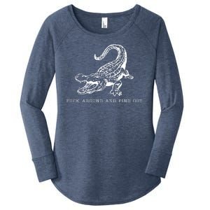 Crocodile Fuck Around And Find Out Women's Perfect Tri Tunic Long Sleeve Shirt