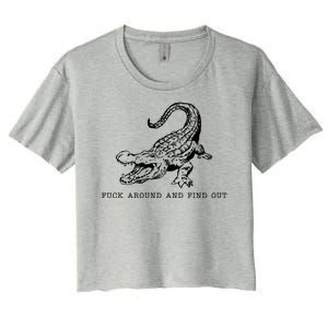 Crocodile Fuck Around And Find Out Women's Crop Top Tee