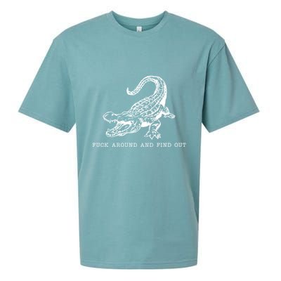 Crocodile Fuck Around And Find Out Sueded Cloud Jersey T-Shirt