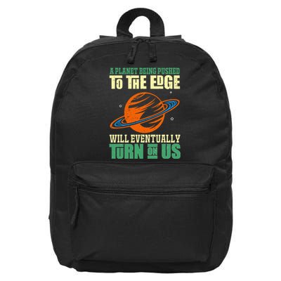 Cool Funny Astronomy Space Planet Retro Science Earth Day 16 in Basic Backpack