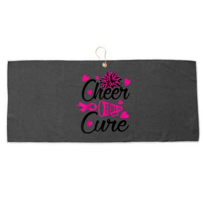 Cheer For A Cure Breast Cancer Awareness Gift Large Microfiber Waffle Golf Towel