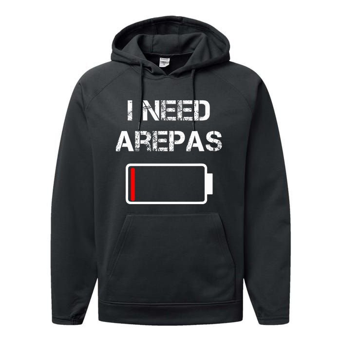 Colombian Food Arepas I Need Arepas Performance Fleece Hoodie