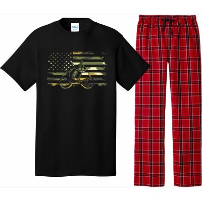 Camouflage Fishing Apparel American Flag Pajama Set