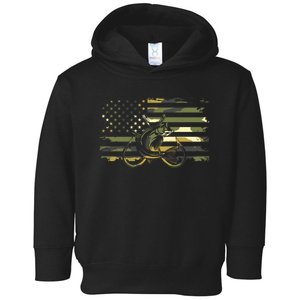 Camouflage Fishing Apparel American Flag Toddler Hoodie