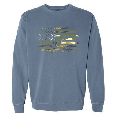 Camouflage Fishing Apparel American Flag Garment-Dyed Sweatshirt