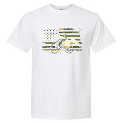 Camouflage Fishing Apparel American Flag Garment-Dyed Heavyweight T-Shirt