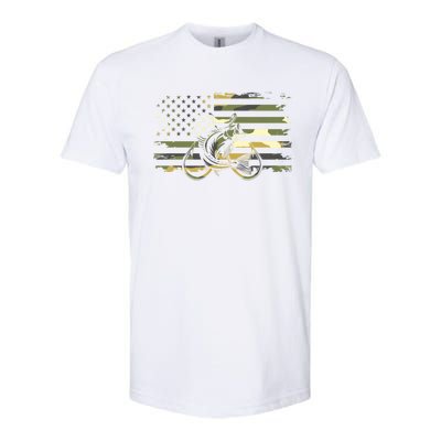 Camouflage Fishing Apparel American Flag Softstyle® CVC T-Shirt