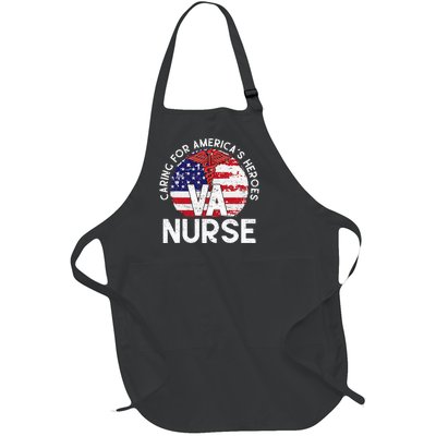 Caring For AmericaS Heroes Patriotic Va Nurse Full-Length Apron With Pockets