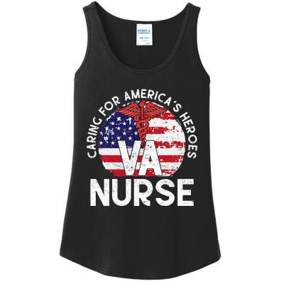 Caring For AmericaS Heroes Patriotic Va Nurse Ladies Essential Tank