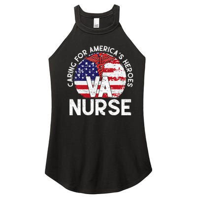 Caring For AmericaS Heroes Patriotic Va Nurse Women's Perfect Tri Rocker Tank