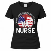 Caring For AmericaS Heroes Patriotic Va Nurse Women's T-Shirt