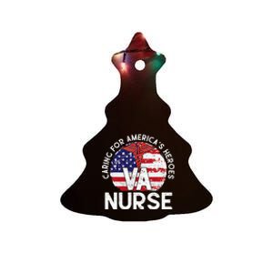 Caring For AmericaS Heroes Patriotic Va Nurse Ceramic Tree Ornament