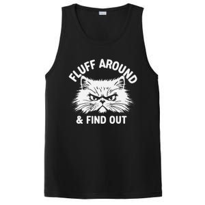 Cat Fluff Around Funny Sarcastic Quote Humor Hoodie PosiCharge Competitor Tank