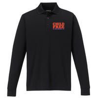 Child Free And Crushing It Performance Long Sleeve Polo