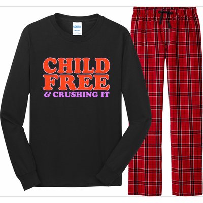 Child Free And Crushing It Long Sleeve Pajama Set