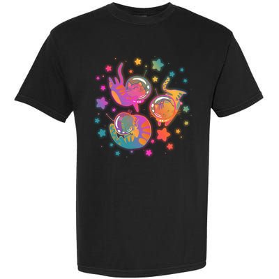 Cute Funny Astronaut Space Kitty Cats Garment-Dyed Heavyweight T-Shirt