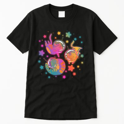 Cute Funny Astronaut Space Kitty Cats Tall T-Shirt