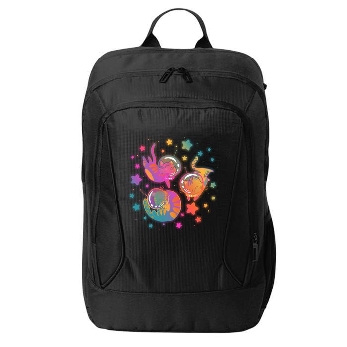 Cute Funny Astronaut Space Kitty Cats City Backpack