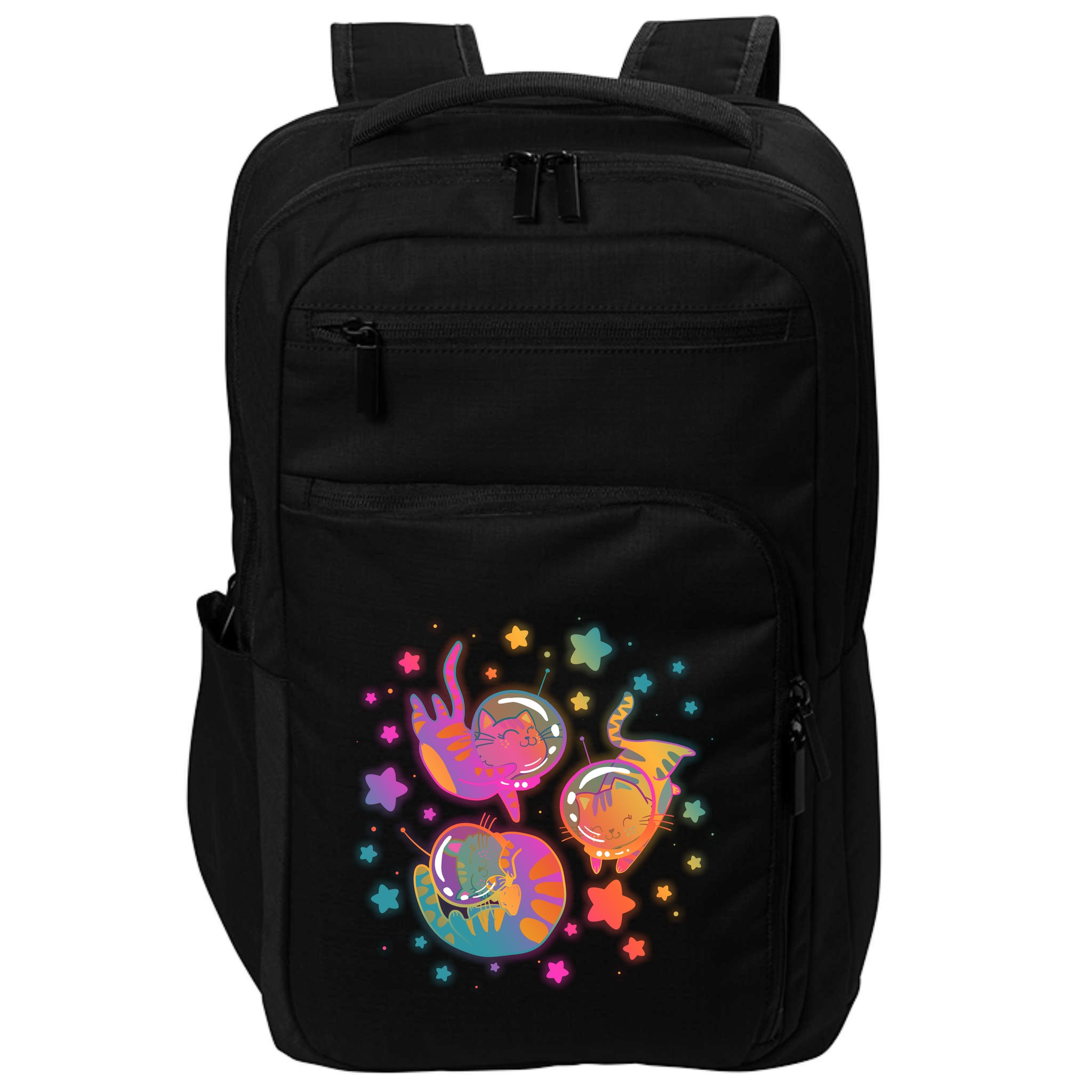 Cute Funny Astronaut Space Kitty Cats Impact Tech Backpack