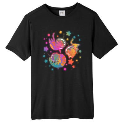 Cute Funny Astronaut Space Kitty Cats Tall Fusion ChromaSoft Performance T-Shirt