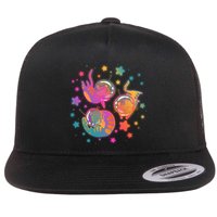 Cute Funny Astronaut Space Kitty Cats Flatbill Hat