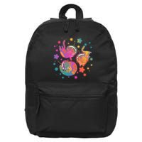 Cute Funny Astronaut Space Kitty Cats 16 in Basic Backpack