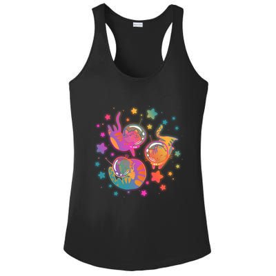 Cute Funny Astronaut Space Kitty Cats Ladies PosiCharge Competitor Racerback Tank