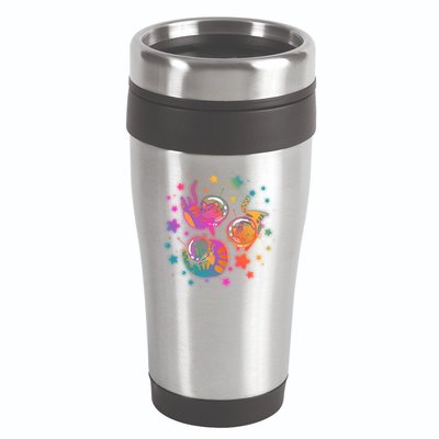 Cute Funny Astronaut Space Kitty Cats 16oz Travel Tumbler
