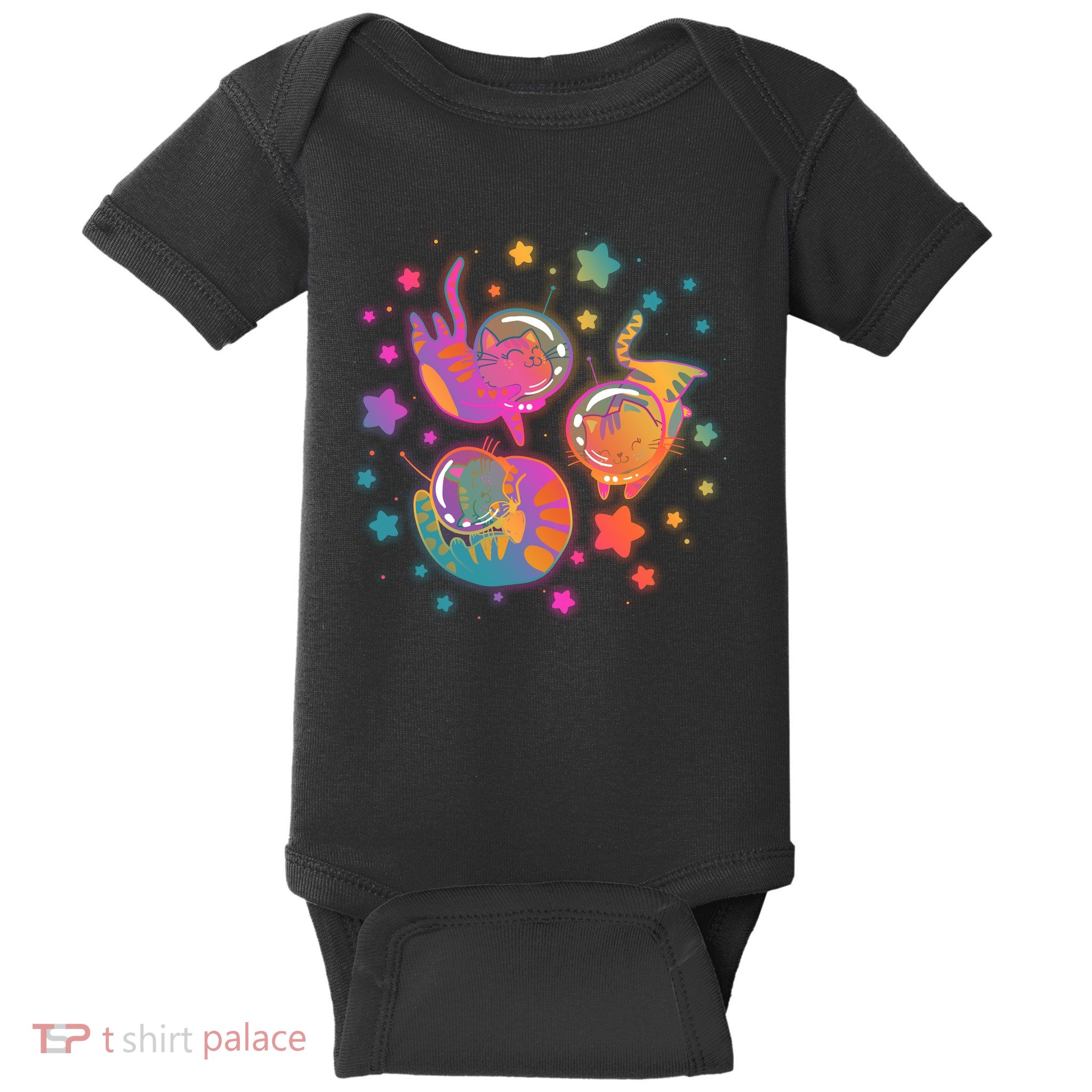 Cute Funny Astronaut Space Kitty Cats Baby Bodysuit